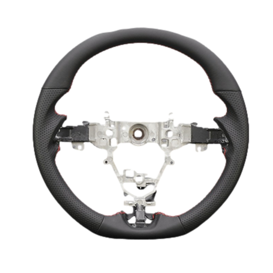 (スタンダードレザー×パンチングレザー レッドステッチ) ガングリップタイプ 純正交換 コンビステアリング ジムニー / ジムニーシエラ JB64W JB74W