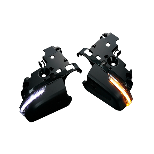 (ライトバーホワイト) 流星バージョンχ[カイ] LEDウインカーミラー ロアカバー交換式 オープニングライト搭載 ハイエース 200系 6型