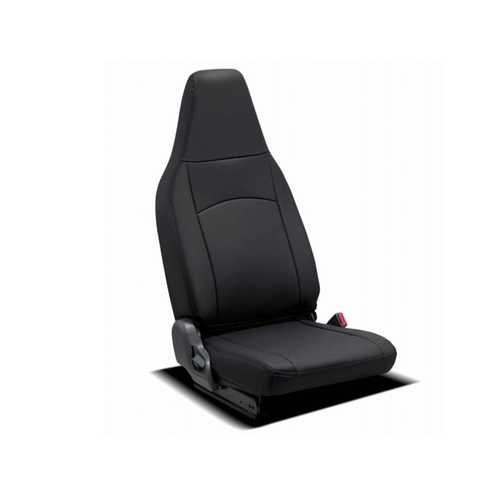 (ブラック) ET-4060-01 クラッツィオ 働くクルマシリーズ ストロングレザーシートカバー デュトロ 1.5tクラス  標準キャブ ハイグレード 1.35t～1.75t R3/8-