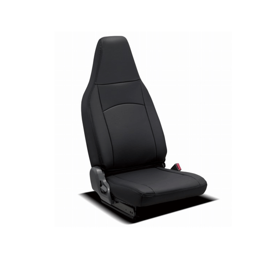 (ブラック) ET-4012-01 働くクルマシリーズ ストロングレザーシートカバー デュトロ 2.0tクラス  標準キャブ 2WD ハイグレード プログレード H23/7-H31/4