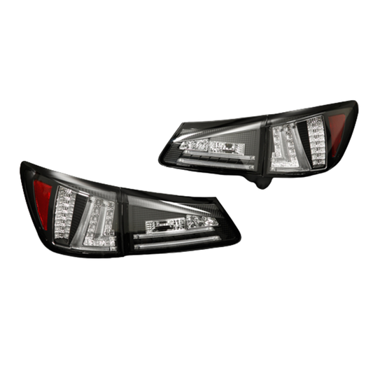 (クリアレンズ/インナーブラック)  ファイバーLEDテールランプ LEXUS IS250 / 350