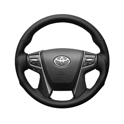 (オールダークグレーレザー) 車種専用設計 高品質 ガングリップ ウッド×パンチング 本皮調 レザーステアリング アルファード 30系