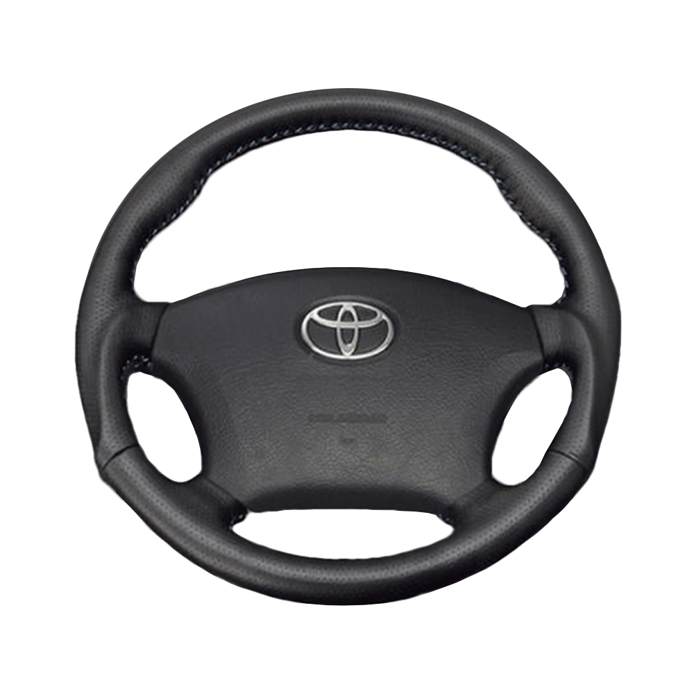 (ダークグレーレザー×ブルーステッチ) ガングリップ ウッド×パンチング 本皮調 レザーステアリング ノア 60系 後期 FEGGARI LS116LBL-007 専用設計 高品質