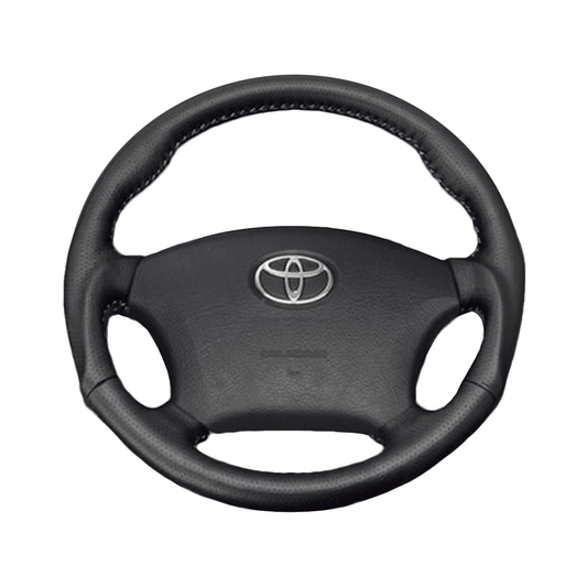 (ダークグレーレザー×ブルーステッチ) ガングリップ ウッド×パンチング 本皮調 レザーステアリング ノア 60系 後期 FEGGARI LS116LBL-007 専用設計 高品質