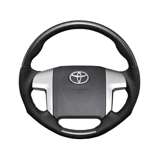 (黒木目×ダークグレー) ガングリップ ウッド×パンチング 本皮調 レザーステアリング ノア 70系 前期 FEGGARI LS19-008 専用設計 高品質