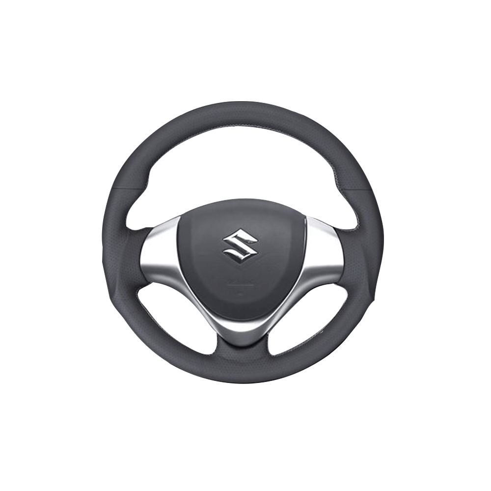 (ベージュレザー×シルバーユーロステッチ) ガングリップ ウッド×パンチング レザーステアリング NV100クリッパーリオ DR17W系 FEGGARI LSEV-WALS-007