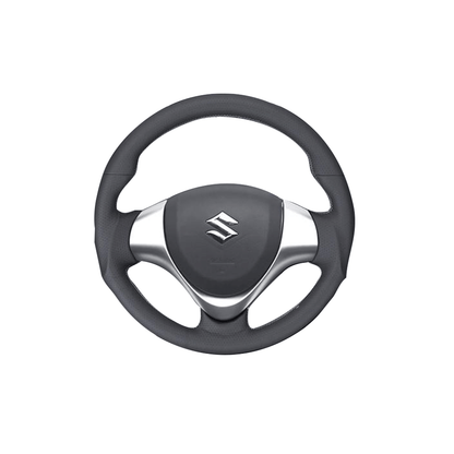 (ベージュレザー×シルバーユーロステッチ) ガングリップ ウッド×パンチング レザーステアリング NV100クリッパーリオ DR17W系 FEGGARI LSEV-WALS-007