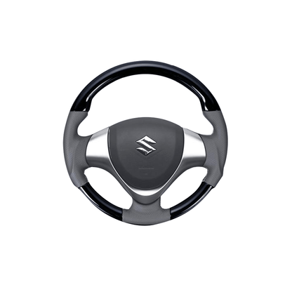 (ピアノブラック×ベージュ) ガングリップ ウッド×パンチング 本皮調 レザーステアリング NV100クリッパーリオ DR17W系 FEGGARI LSEV-WPS-007