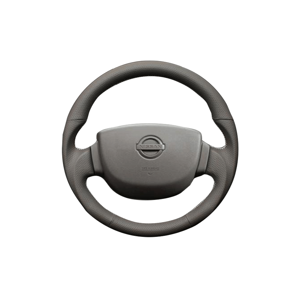 (ベージュレザー×シルバーユーロステッチ) ガングリップ ウッド×パンチング 本皮調 レザーステアリング NV100クリッパー DR17V系 FEGGARI LSEV-VALS-002