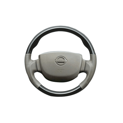 (ピアノブラック×ベージュ) ガングリップ ウッド×パンチング 本皮調 レザーステアリング NV100クリッパー DR64V系 FEGGARI LS76-004 車種専用設計 高品質