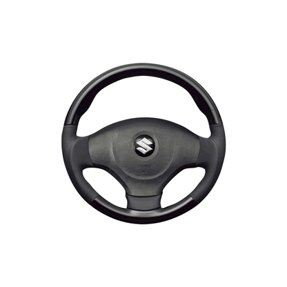 (ピアノブラック×ダークグレー) ガングリップ ウッド×パンチング 本皮調 レザーステアリング MRワゴン MF33S系 FEGGARI LS48-002 車種専用設計 高品質