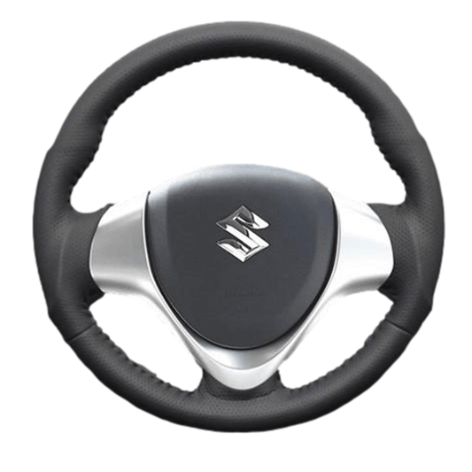 (ダークグレーレザー×ブラックステッチ) ガングリップ ウッド×パンチング ステアリング ワゴンR / ワゴンRスティングレー MH34/44系 FEGGARI LS135LB-004