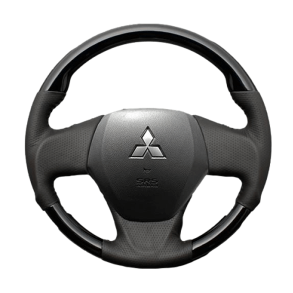 (ピアノブラック×ダークグレー) ガングリップ ウッドコンビステアリング アウトランダー PHEVGG2W 前期 ガーニッシュ無車用 FEGGARI LS10CN-006