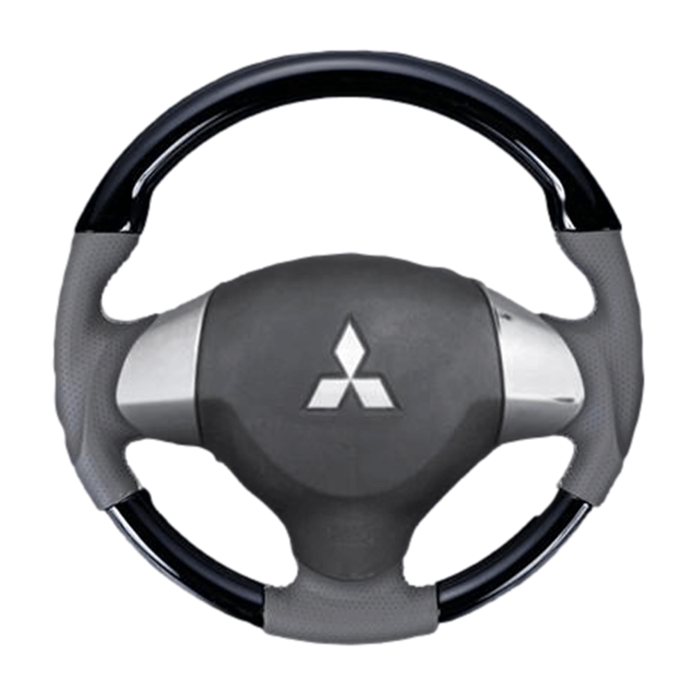 (ピアノブラック×ベージュ) ガングリップ ウッド×パンチング 本皮調 レザーステアリング タウンボックス DS17W系 FEGGARI LSEV-WPS-008