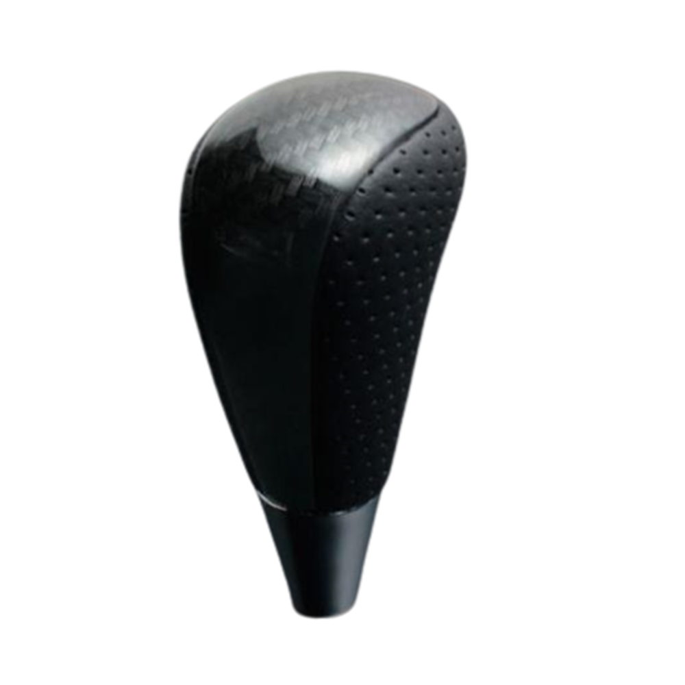 (ブラックカーボン調×パンチングレザー) ロングタイプ シフトノブ アクア NHP10系 FEGGARI SLT25C-254-002