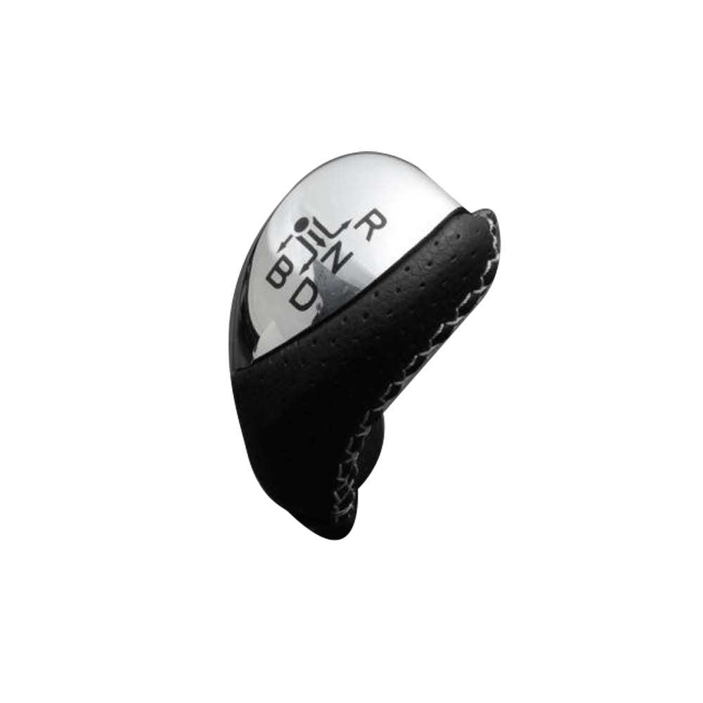 (クロームメッキ×シルバーステッチ) 純正同等サイズ シフトノブ ノア 80系 FEGGARI LKB-153SI-003