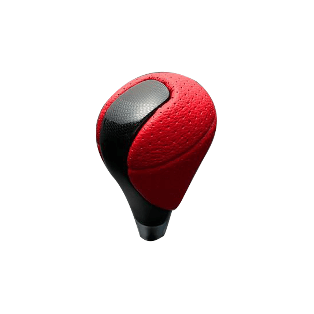 (幾何学模様×ロッソコルサレッドレザー) レクサスルック シフトノブ ノア 80系 FEGGARI SLT-LX03-018