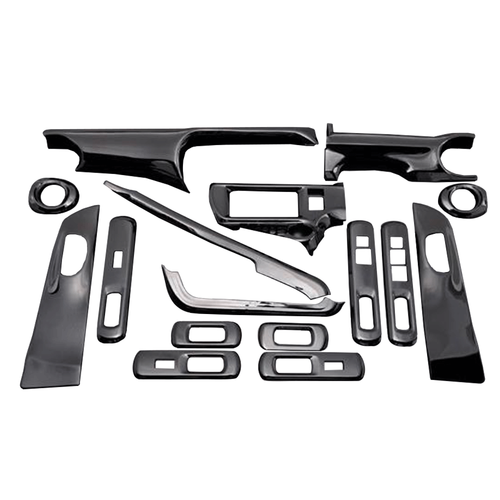 (ピアノブラック) 16ピース 3D立体インテリアパネル アクア NHP10系 FEGGARI LNA16-126-001