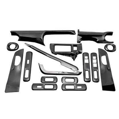 (ピアノブラック) 16ピース 3D立体インテリアパネル アクア NHP10系 FEGGARI LNA16-126-001