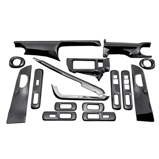 (ピアノブラック) 16ピース 3D立体インテリアパネル アクア NHP10系 FEGGARI LNA16-126-001