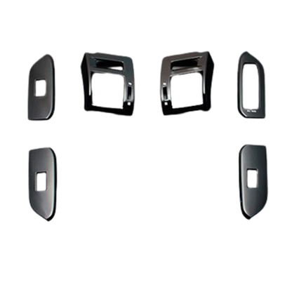 (ピアノブラック) 6ピース 3D立体インテリアパネル ランドクルーザープラド 150系 後期 FEGGARI PLT150P-002