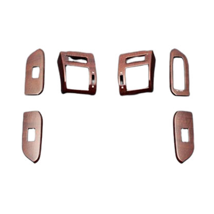 (茶木目) 6ピース 3D立体インテリアパネル ランドクルーザープラド 150系 後期 FEGGARI PLT150W-002