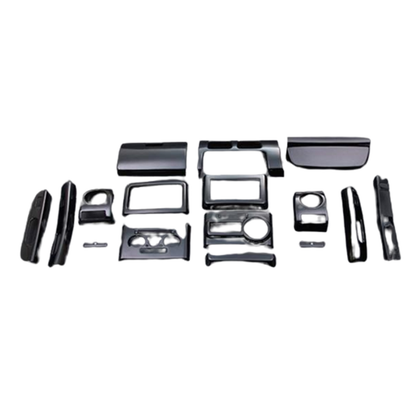 (ピアノブラック) 16ピース 3D立体インテリアパネル コンテ / コンテカスタム L575/585系 FEGGARI PLT494-001