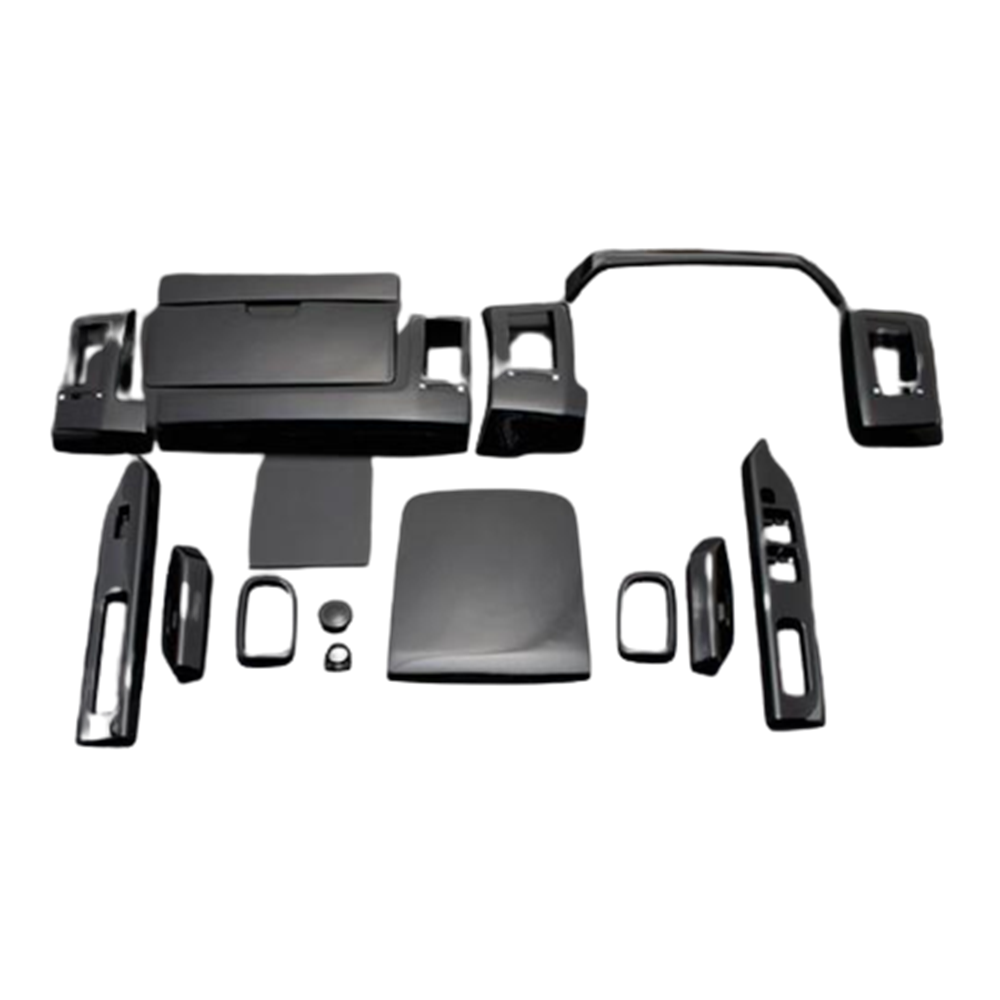 (ピアノブラック) 17ピース 3D立体インテリアパネル ワゴンR/ワゴンRスティングレー MH21/22系 FEGGARI PLT513-001