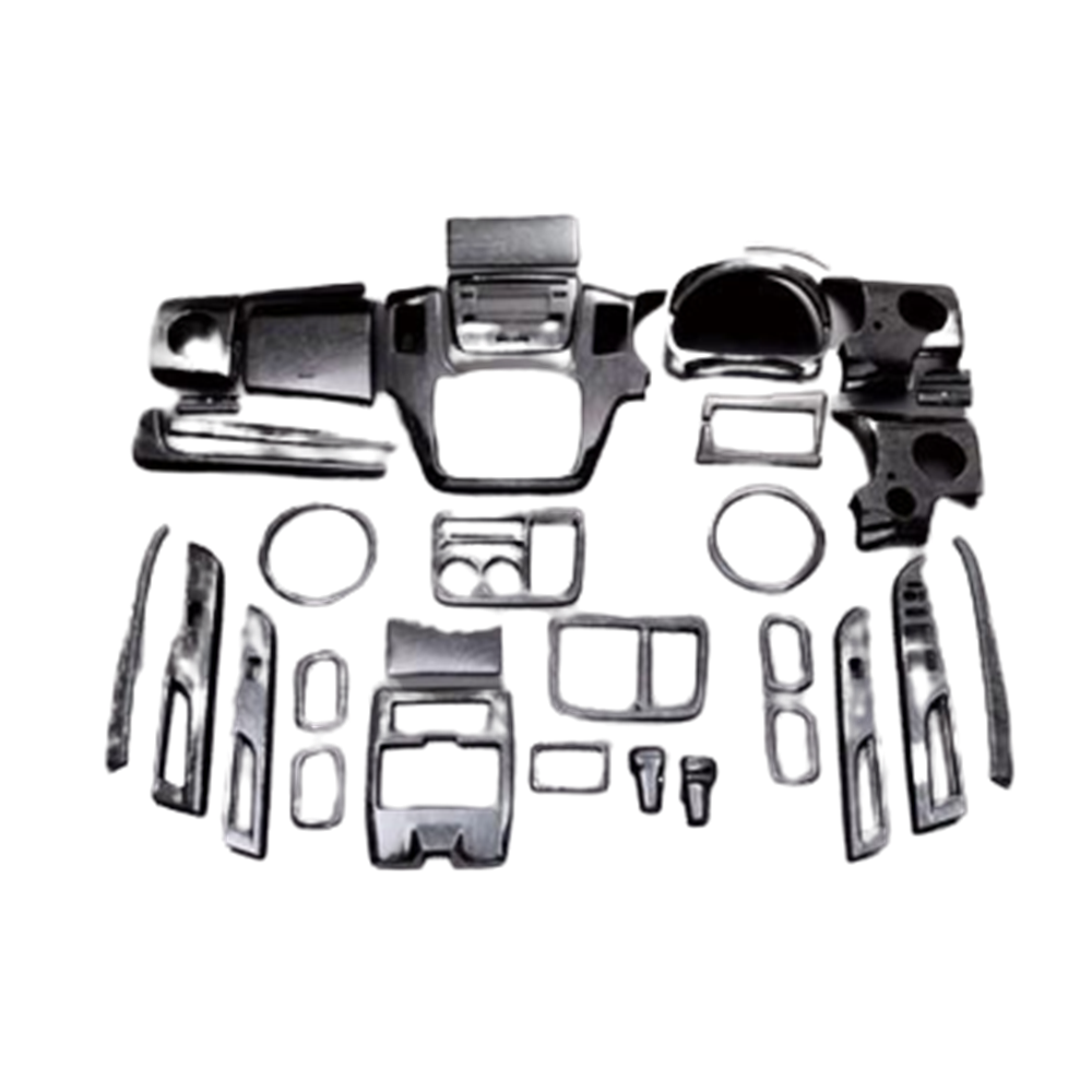 (黒木目) 37ピース 3D立体インテリアパネル ワゴンR MH23系 FEGGARI PLT321-001