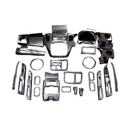 (黒木目) 37ピース 3D立体インテリアパネル ワゴンR MH23系 FEGGARI PLT321-001