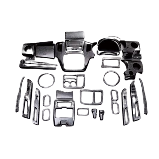 (黒木目) 37ピース 3D立体インテリアパネル ワゴンR MH23系 FEGGARI PLT321-001