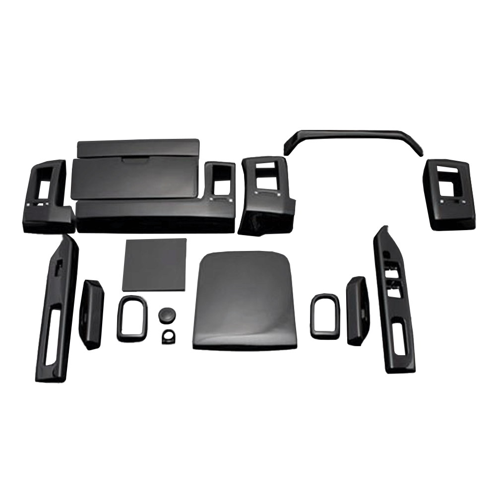 (ピアノブラック) 17ピース 3D立体インテリアパネル デリカD:5 CV#W系 FEGGARI PLT513-002