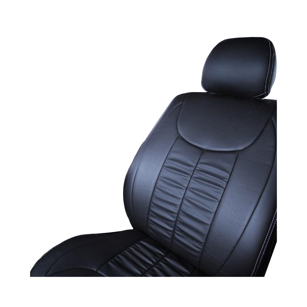 (ブラック×ホワイト) シートカバー ギャザー ハイエース / レジアスエース 200系 2型 S-GL用 FEGGARI HSC02GW-002