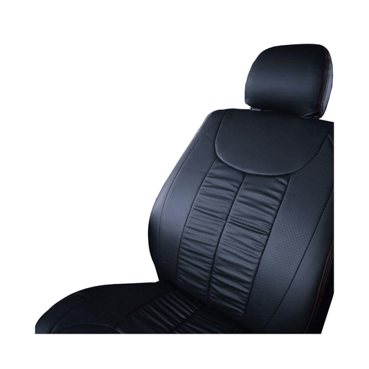 (ブラック×レッド) シートカバー ギャザー ハイエース / レジアスエース 200系 3型 前期 S-GL用 FEGGARI HSC02GR-003