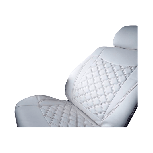 (ホワイト×レッド) シートカバー ダイヤキルト ハイエース / レジアスエース 200系 3型 前期 S-GL用 FEGGARI HSC06-003