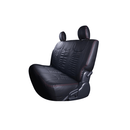 (ブラック×レッド) シートカバー ギャザー ハイエース / レジアスエース 200系 5型 S-GL用 FEGGARI HSC02GR-006
