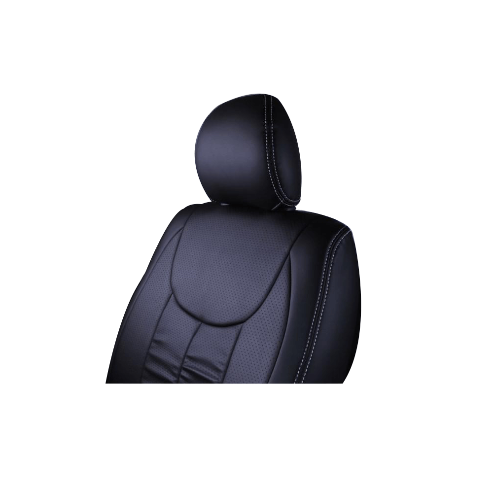 (ブラック×ホワイト) シートカバー ギャザー ハイエース / レジアスエース 200系 5型 S-GL用 FEGGARI HSC02GW-006