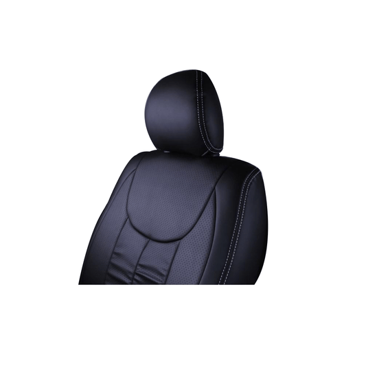 (ブラック×ホワイト) シートカバー ギャザー ハイエース / レジアスエース 200系 5型 S-GL用 FEGGARI HSC02GW-006