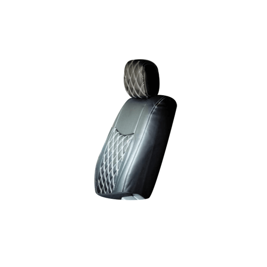 (ブラックレザー×ホワイトキルト) シートカバー キャラバン NV350 後期 GX FEGGARI CSC01-002