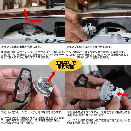 LEDライセンスランプ フィットGD1-4(H13/6〜H19/10) DYPオリジナル HONDAナンバー灯