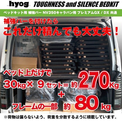 ベッドキット用 補強バー NV350 キャラバン 用 2本 プレミアムGX / DX 共通