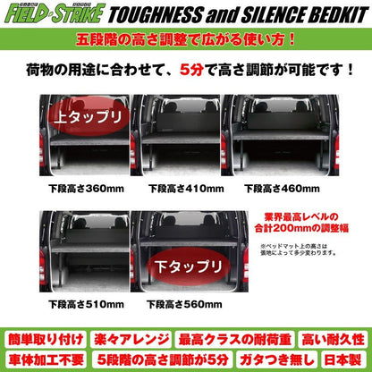 オートスライド無車用 キャラバン ベッドキット ラゲージ用 NV350 プレミアムGX (H24/6-) [ブラックレザータイプ] Field Strike