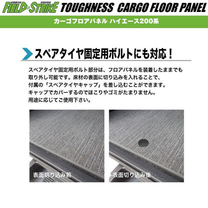 標準ボディ【フルサイズ / 重歩行用ダークウッド】Field Strike フルフロアパネル ハイエース 200 系(H24/5-H25/11) S-GL 3型 後期 用
