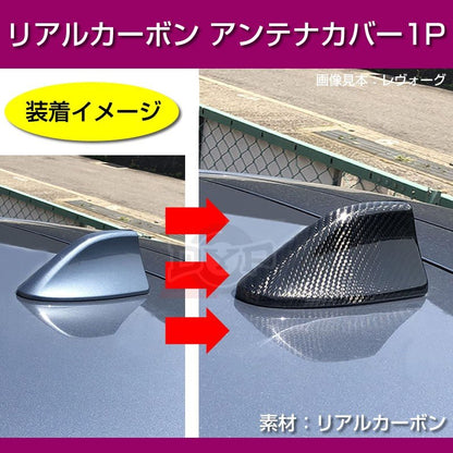 【職人の成せる技！本物カーボン】カーボンアンテナカバー1P アクア (AQUA) (H23/12-) シャークアンテナタイプ