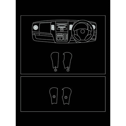 【ピアノブラック】シフトノブパネル 2P ラパン HE22S (H20/11〜)